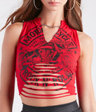 Uptown Edge Moto Slash Graphic Tank Top