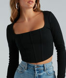 With fun and flirty details, the Keep It Tight Rib Knit Corset Crop Top shows off your unique style for a trendy outfit for the spring or summer season!