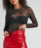 Whether fitted or flowy, the I Love Tequila Long Sleeve Graphic Mesh Crop Top is a long-sleeve top that offers endless styling options as a layer or a standalone piece to elevate your outfit for the season.