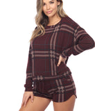 With fun and flirty details, Plum Plaid Dreams Pull Over Top shows off your unique style for a trendy outfit for the summer season!