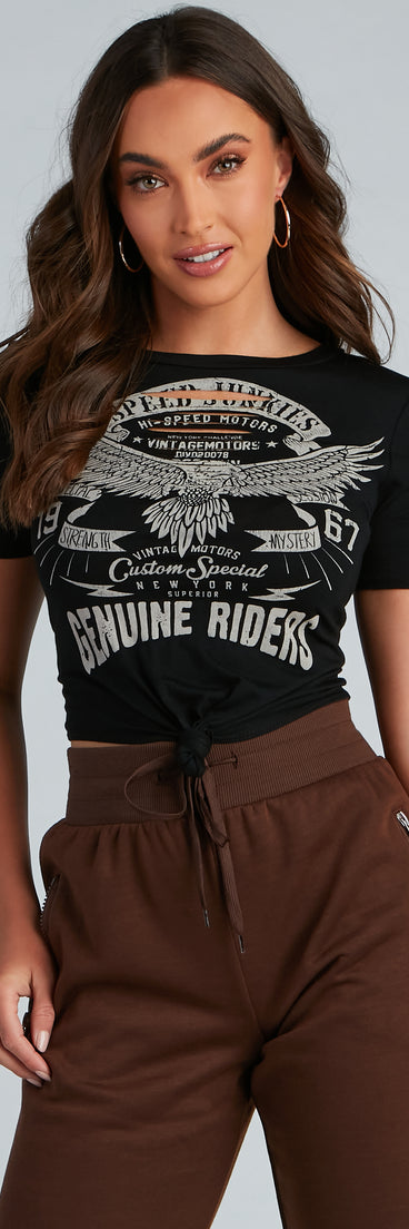 Genuine Riders Eagle Tee is a trendy pick to create 2023 festival outfits, festival dresses, outfits for concerts or raves, and complete your best party outfits!
