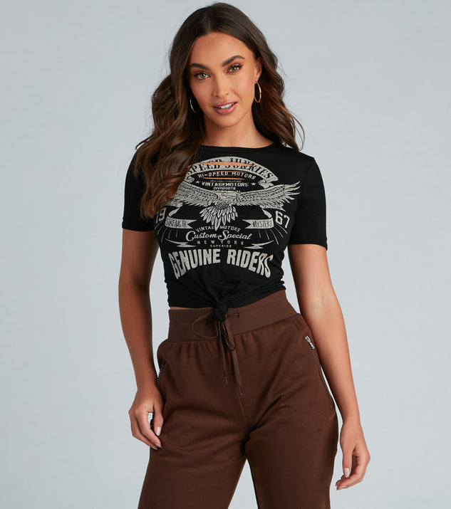 Genuine Riders Eagle Tee is a trendy pick to create 2023 festival outfits, festival dresses, outfits for concerts or raves, and complete your best party outfits!