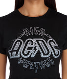 With fun and flirty details, High Voltage AC/DC Cropped Tee shows off your unique style for a trendy outfit for the summer season!