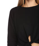 Knotty Intentions Cropped Sweatshirt
