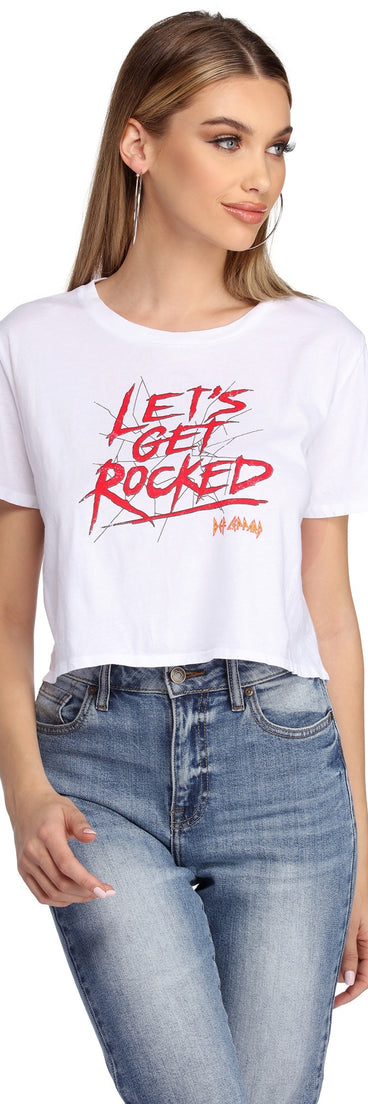 Def Leppard Cropped Graphic Tee