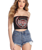 Lynyrd Skynrrd Graphic Tube Top is a trendy pick to create 2023 festival outfits, festival dresses, outfits for concerts or raves, and complete your best party outfits!