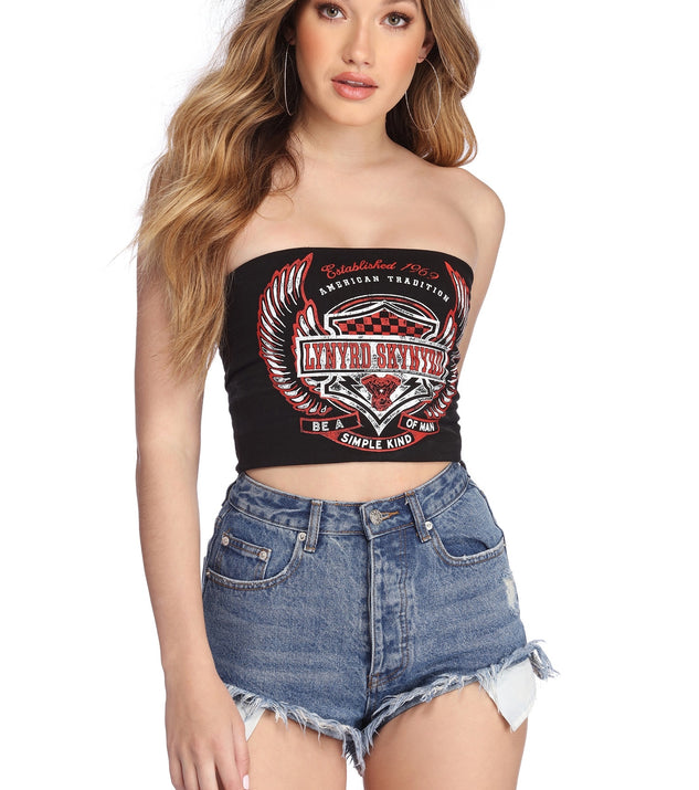 Lynyrd Skynrrd Graphic Tube Top is a trendy pick to create 2023 festival outfits, festival dresses, outfits for concerts or raves, and complete your best party outfits!