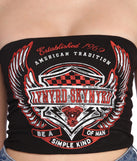Lynyrd Skynrrd Graphic Tube Top is a trendy pick to create 2023 festival outfits, festival dresses, outfits for concerts or raves, and complete your best party outfits!