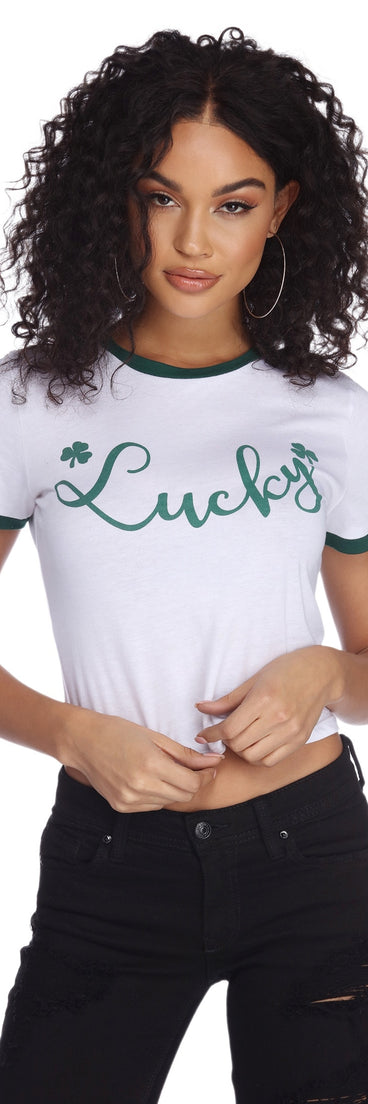 Lucky Graphic Ringer Tee