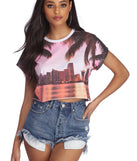 Miami Coast Cropped Tee