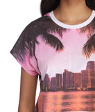 Miami Coast Cropped Tee