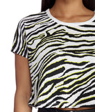 With fun and flirty details, Fiercely Fab Tiger Print Tee shows off your unique style for a trendy outfit for the summer season!