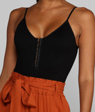 Off The Hook Ribbed Bodysuit