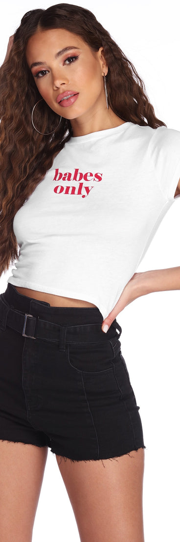 Babes Only Cropped Tee
