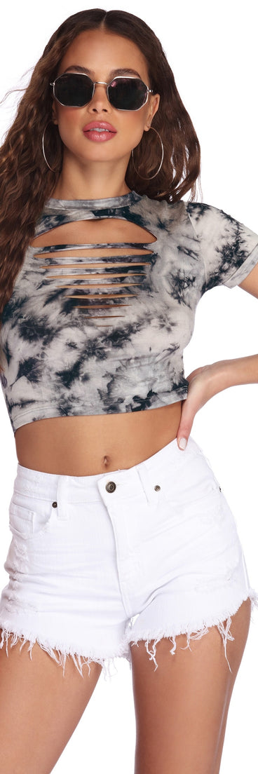 Slash Out Tie Dye Crop Top