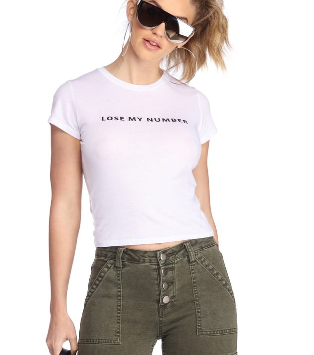 With fun and flirty details, Lose My Number Graphic Tee shows off your unique style for a trendy outfit for the summer season!