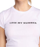 With fun and flirty details, Lose My Number Graphic Tee shows off your unique style for a trendy outfit for the summer season!