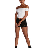 With fun and flirty details, Wear Me Off Shoulder Top shows off your unique style for a trendy outfit for the summer season!