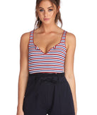 Americana Striped Sleeveless Top