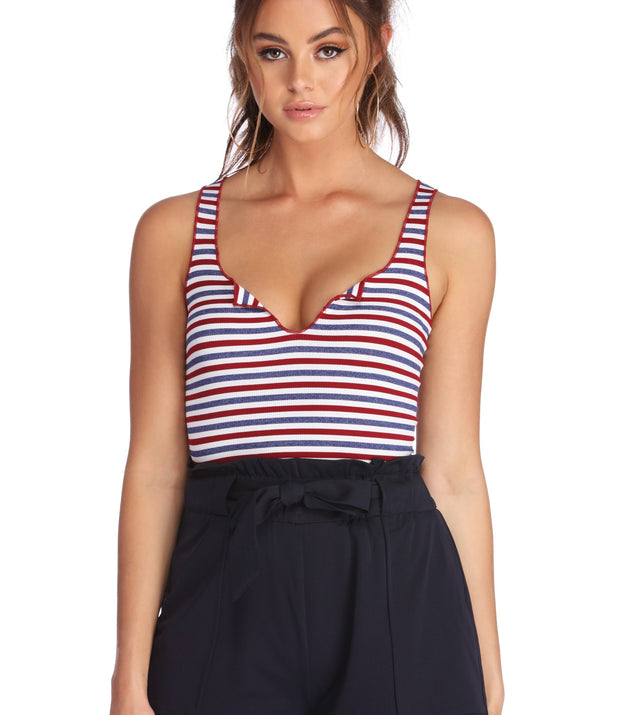Americana Striped Sleeveless Top
