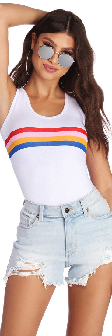 Rainbow Stripe Bodysuit