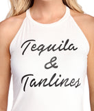 With fun and flirty details, Tequila And Tan Lines Tank Top shows off your unique style for a trendy outfit for the summer season!