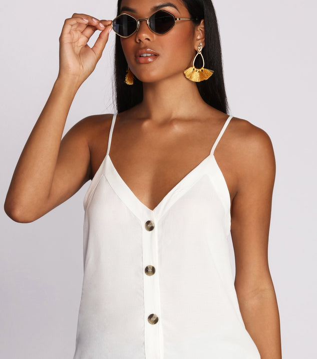 With fun and flirty details, Woven to Perfection Tank shows off your unique style for a trendy outfit for the summer season!
