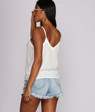 With fun and flirty details, Woven to Perfection Tank shows off your unique style for a trendy outfit for the summer season!