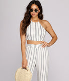 Let Loose Tie Halter Top