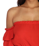 With fun and flirty details, Bring The Heat Tiered Crop Top shows off your unique style for a trendy outfit for the summer season!