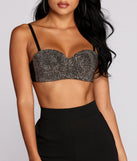 Dress up in Blinged Out Bustier as your going-out dress for holiday parties, an outfit for NYE, party dress for a girls’ night out, or a going-out outfit for any seasonal event!