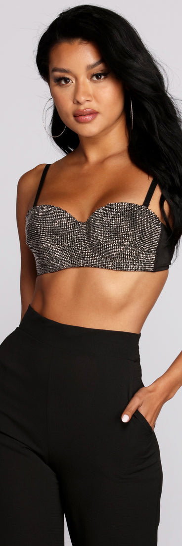With fun and flirty details, Blinged Out Bustier shows off your unique style for a trendy outfit for the summer season!