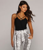 Stunning Sleeveless Surplice Top