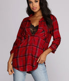 Perfectly Plaid Button Up Top