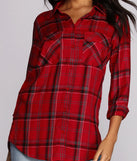 Perfectly Plaid Button Up Top