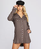 Say It With Fray Plaid Tunic
