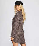 Say It With Fray Plaid Tunic