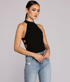 Sidebar Mock Neck Bodysuit