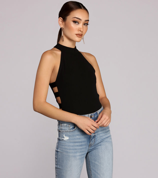 Sidebar Mock Neck Bodysuit