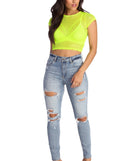 Caught In Neon Mesh Top is a trendy pick to create 2023 festival outfits, festival dresses, outfits for concerts or raves, and complete your best party outfits!