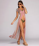 Beautiful And Bright Striped Duster for 2022 festival outfits, festival dress, outfits for raves, concert outfits, and/or club outfits