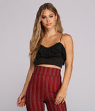 Sweetheart Ruffle Crop