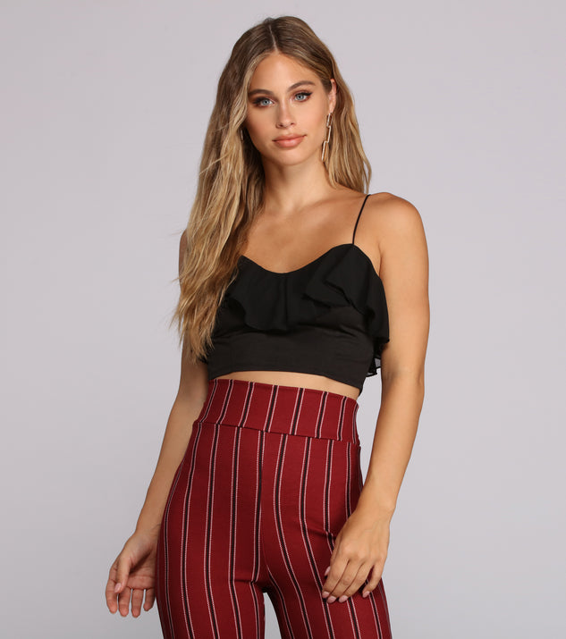 Sweetheart Ruffle Crop