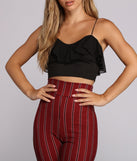 Sweetheart Ruffle Crop