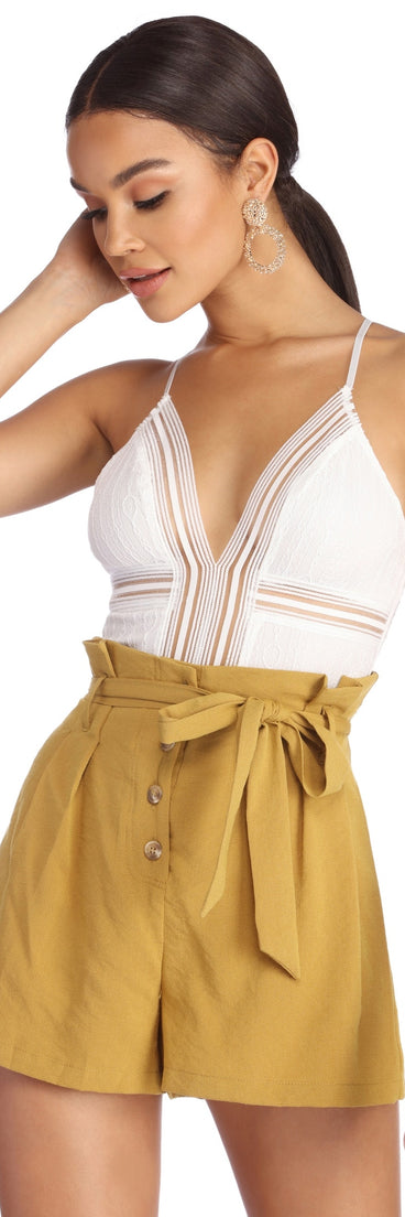 All Lines On You Lace Bodysuit