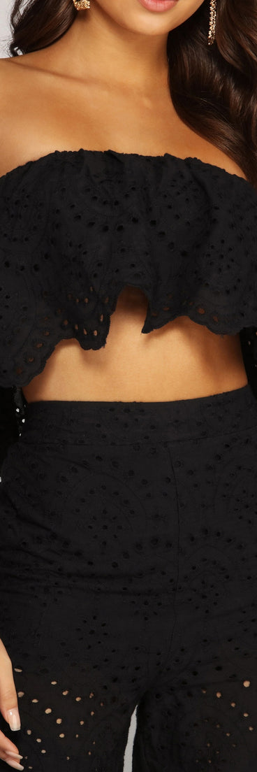 Eyelets On You Crop Top