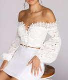 With fun and flirty details, Shoulder Show Off Crop Top shows off your unique style for a trendy outfit for the summer season!