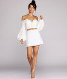 With fun and flirty details, Shoulder Show Off Crop Top shows off your unique style for a trendy outfit for the summer season!