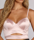 Lock & Keyhole Satin Bustier