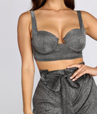 Run It Metallic Crop Top